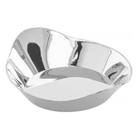 Tasting Plastic Bowl PS Oval shape Silver 30ml 8x2cm (500 Units)