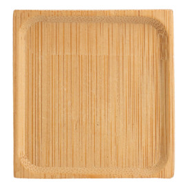 Bamboo Tasting Plate Square shape 6x6cm (24 Units) 