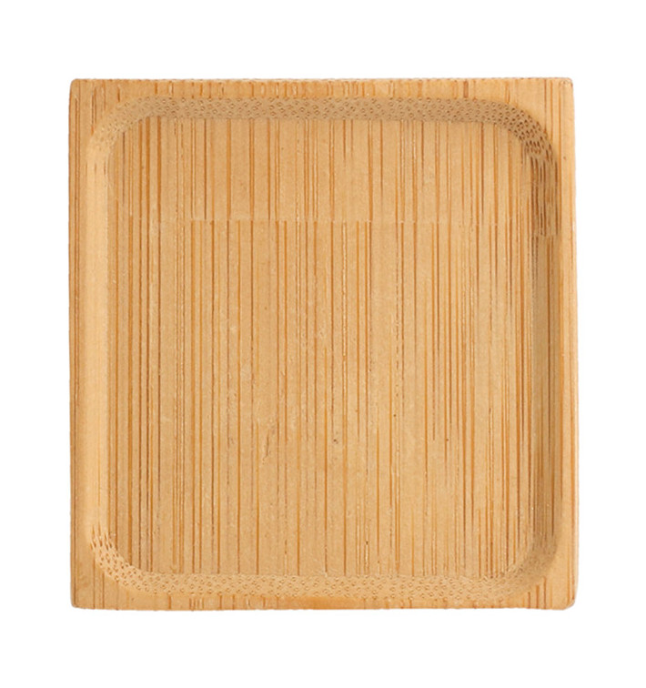 Bamboo Tasting Plate Square shape 6x6cm (1200 Units) Bamboo Tasting Plate Square shape 6x6cm (1200 Units)