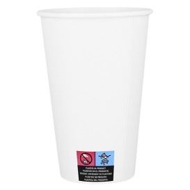 Paper Cup White ECO 16Oz/480ml Ø9cm (50 Units)