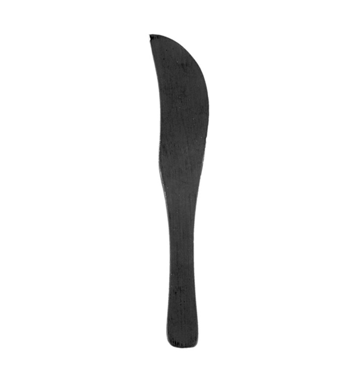 Bamboo Tasting Knife Black 9cm (50 Units) Bamboo Tasting Knife Black 9cm (50 Units)