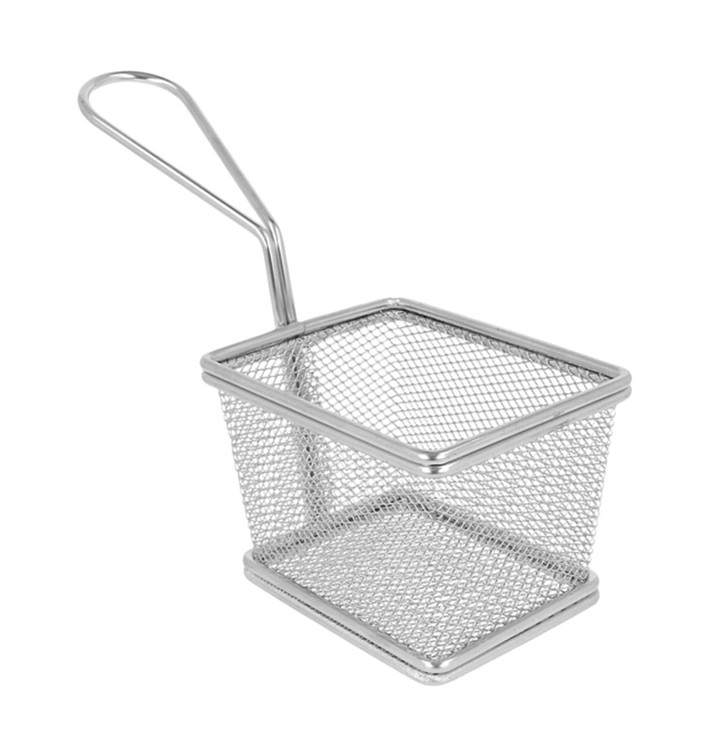 Serving Mini Fryer Container Steel 10x9x6cm (1 Unit) Serving Mini Fryer Container Steel 10x9x6cm (1 Unit)