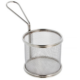 Serving Mini Fryer Container Steel 9,3x8,5cm (1 Unit) 