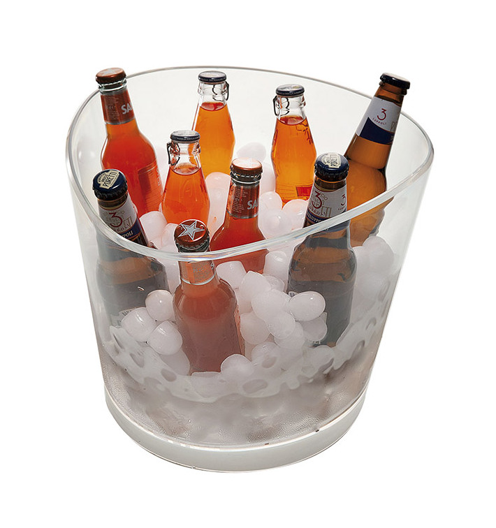 Reusable Ice Bucket SMMA Transparent for 7-8 Bottles (1 Unit) Reusable Ice Bucket SMMA Transparent for 7-8 Bottles (1 Unit)