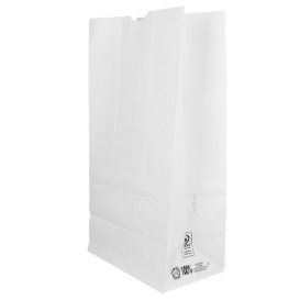 Paper Bag without Handle Kraft White 60g/m² 18+11x34cm (25 Units) 