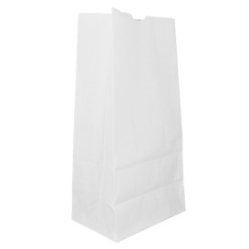 Paper Bag without Handle Kraft White 60g/m² 18+11x34cm (25 Units) 