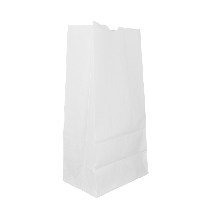 Paper Bag without Handle Kraft White 60g/m² 18+11x34cm (25 Units) 