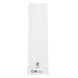 Paper Bag without Handle Kraft White 60g/m² 18+11x34cm (25 Units) 