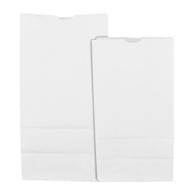 Paper Bag without Handle Kraft White 60g/m² 18+11x34cm (25 Units) 