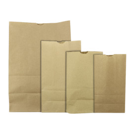 Paper Bag without Handle Kraft Brown 45g/m² 15+9x28cm (1000 Units)