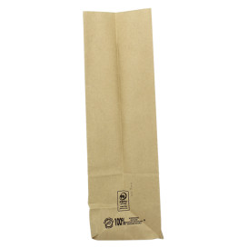 Paper Bag without Handle Kraft 60g/m² 18+11x34cm (25 Units) 