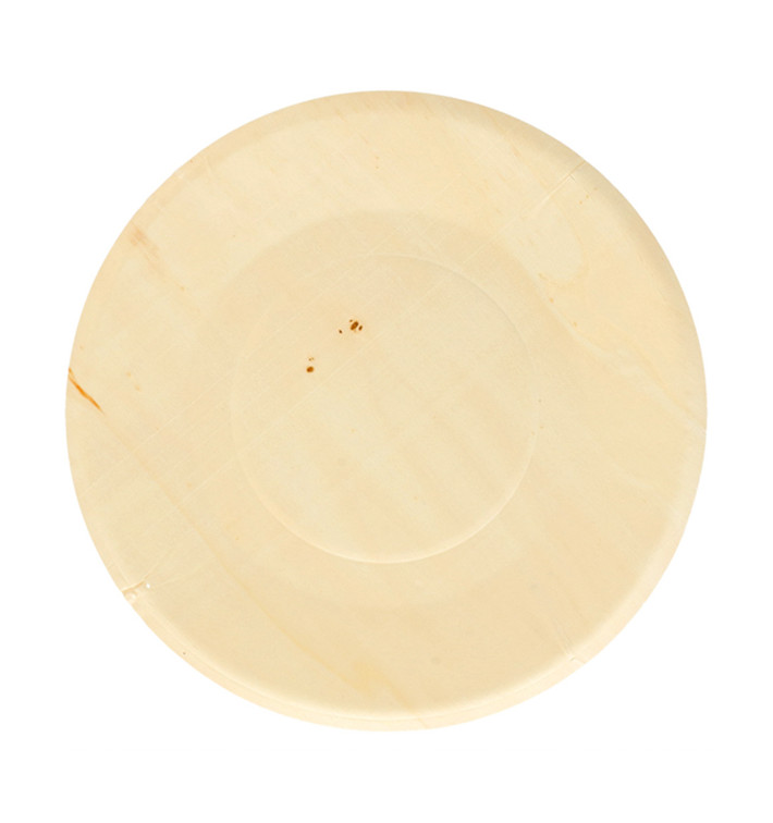 Wooden Plate Round Shape 21,5cm (50 Units) Wooden Plate Round Shape 21,5cm (50 Units)