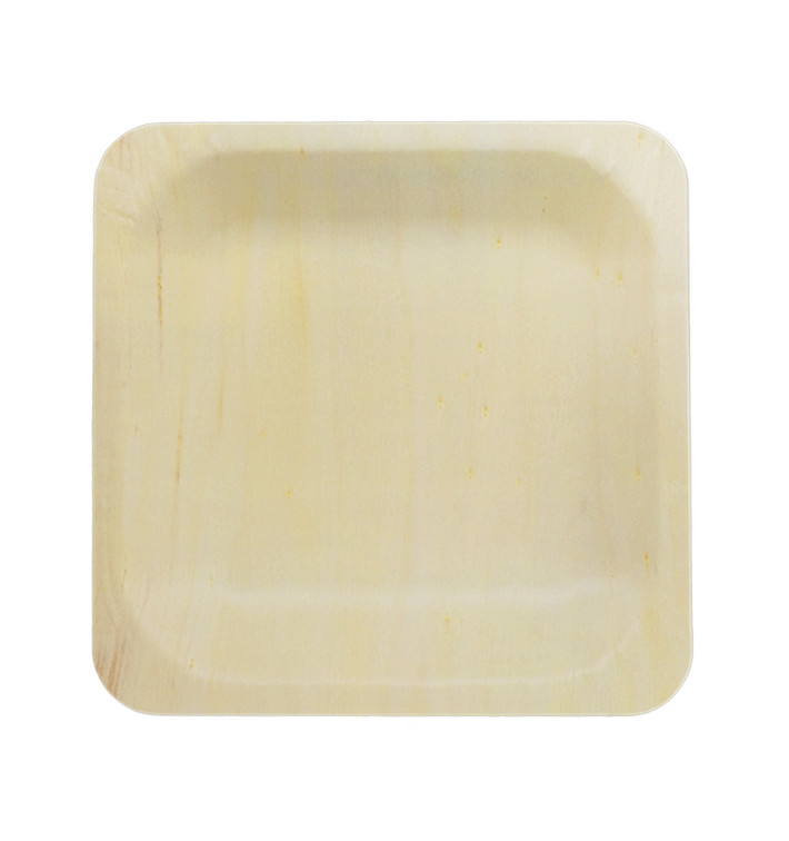Wooden Plate Square Shape 14x14cm (50 Units) Wooden Plate Square Shape 14x14cm (50 Units)