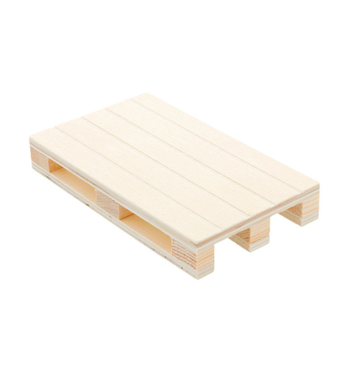 Wooden Mini Pallet Serving Platter 13x8x2cm (1 Unit) 