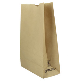 Paper Bag without Handle Kraft 60g/m² 18+11x34cm (25 Units) 