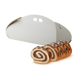 White Paper Swiss Roll Cake Box 43x15x10cm (100 Units)
