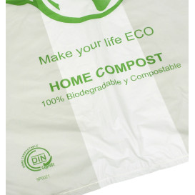 Plastic T-Shirt Bag Bio Home Compost 50x55cm (100 Units) 