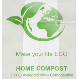 Plastic T-Shirt Bag Bio Home Compost 50x55cm (100 Units) 