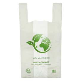 Plastic T-Shirt Bag Bio Home Compost 55x60cm (500 Units)