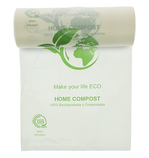 Roll of plastic bags Bio Home Compost 25x37cm (500 Units)