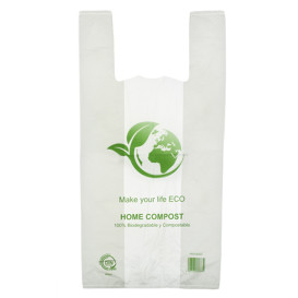 Plastic T-Shirt Bag Bio Home Compost 40x50cm (1.000 Units)