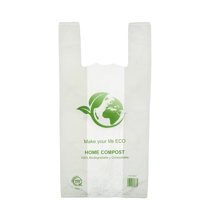 Plastic T-Shirt Bag Bio Home Compost 40x50cm (1.000 Units) Plastic T-Shirt Bag Bio Home Compost 40x50cm (1.000 Units)