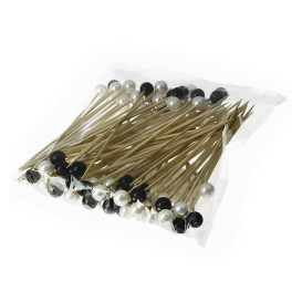 Bamboo Food Pick Pearl Design 9cm (10000 Units)