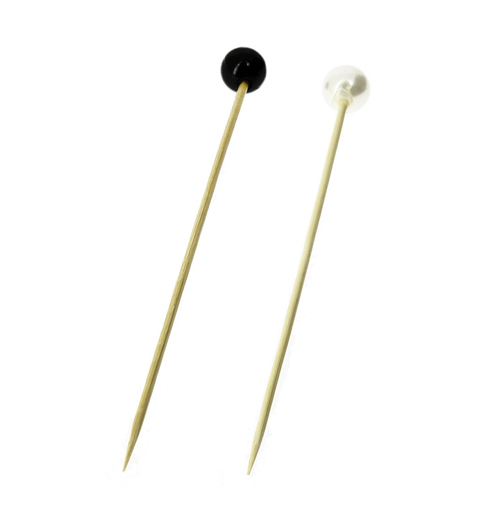 Bamboo Food Pick Pearl Design 9cm (10000 Units) Bamboo Food Pick Pearl Design 9cm (10000 Units)