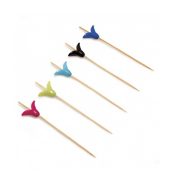 Bamboo Food Pick "Lirio" Design 12cm (100 Units) Bamboo Food Pick "Lirio" Design 12cm (100 Units)