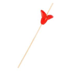 Bamboo Food Pick "Lirio" Design 12cm (100 Units)  