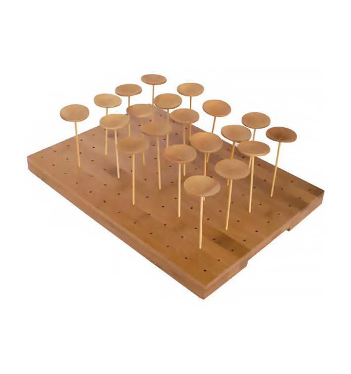 Bamboo Food Pick Holder Tray 25x30x1,3cm (1 Unit) Bamboo Food Pick Holder Tray 25x30x1,3cm (1 Unit)