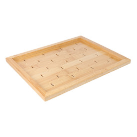 Bamboo Food Pick Holder Tray Golf Design 25x20cm (20 Units)