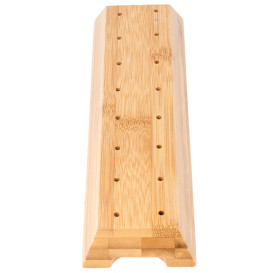 Bamboo Food Pick Holder Tray Brown 20x6x2cm (48 Units)