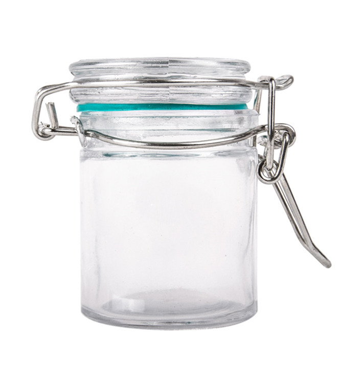 Glass Storage Jar Airtight 45 ml Ø4,5x6cm (24 Units) Glass Storage Jar Airtight 45 ml Ø4,5x6cm (24 Units)