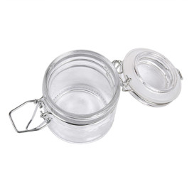 Glass Storage Jar Airtight 80 ml Ø6x7cm (24 Units) 