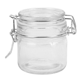 Glass Storage Jar Airtight 80 ml Ø6x7cm (24 Units) 