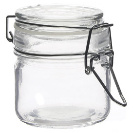 Glass Storage Jar Airtight 80 ml Ø6x7cm (48 Units)