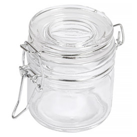 Glass Storage Jar Airtight 80 ml Ø6x7cm (48 Units)