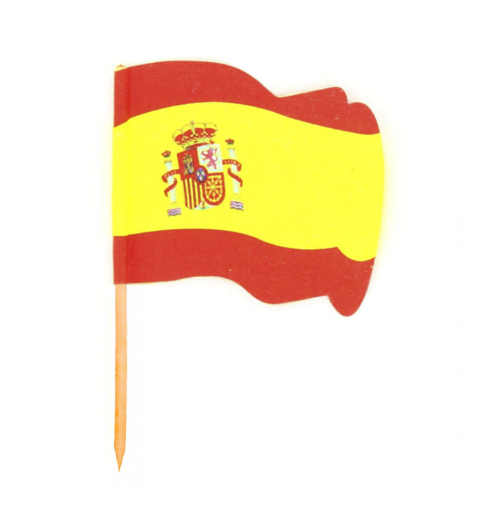 Spain Flag Food Pick 6,5cm (14400 Units) Spain Flag Food Pick 6,5cm (14400 Units)