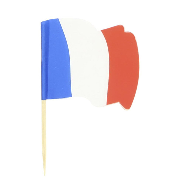 France Flag Food Pick 6,5cm (144 Units) 