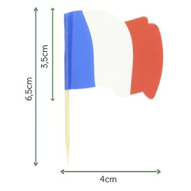 France Flag Food Pick 6,5cm (144 Units) 