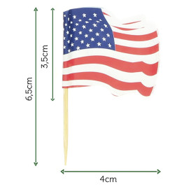 USA Flag Food Pick 6,5cm (14400 Units)