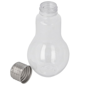 Plastic Bottle Light Bulb Design PET Clear 400ml (25 Units)