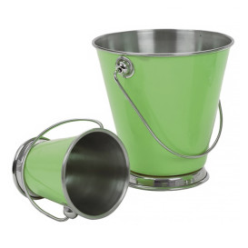 Serving Bucket Steel Green Ø7x7cm (12 Units)