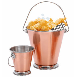 Serving Bucket Steel Copper Ø7x7cm (1 Unit) 