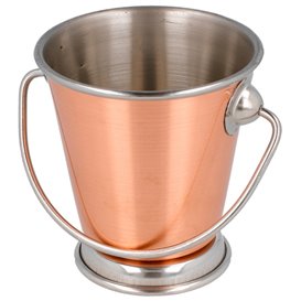 Serving Bucket Steel Copper Ø7x7cm (12 Units)