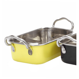 Serving Bucket Steel Yellow 14,5x9,5cm (1 Unit) 