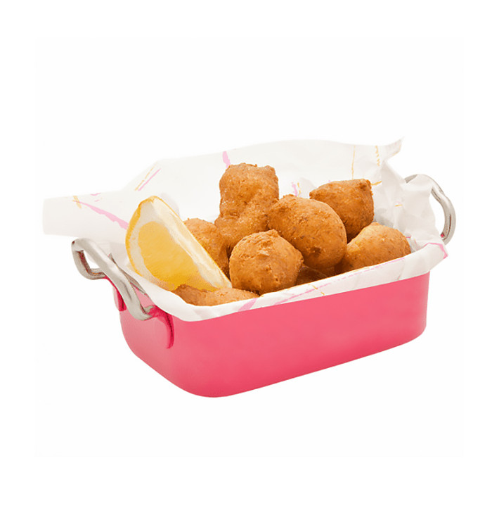 Serving Bucket Steel Pink 14,5x9,5cm (6 Units)