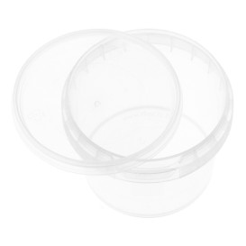 Plastic Deli Container with Plastic Lid PP Tamper-Evident 120ml Ø6,9cm (25 Units) 