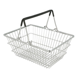 Serving Mini Shopping Basket Containers Steel 18,5x13,5x9cm (1 Unit)